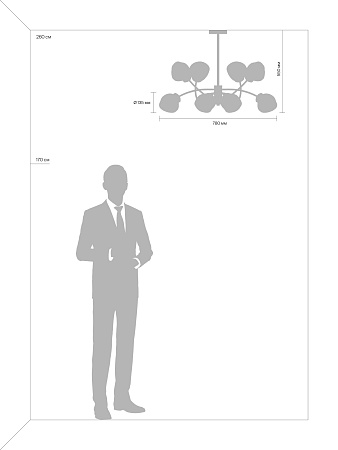 Люстра Freya FR8017PL-08MG - фото