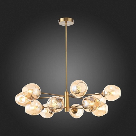 Светильник подвесной ST-Luce Золотистый/Янтарный E14 12*40W SL1500.203.12 - фото