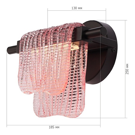 Светильник настенный ST-Luce черный/розовый LED 1*6W 3000K SL6021.401.06 - фото