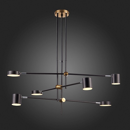 Светильник потолочный ST-Luce Черный, Латунь/Черный LED 6*5W 3000K SL1604.432.06 - фото