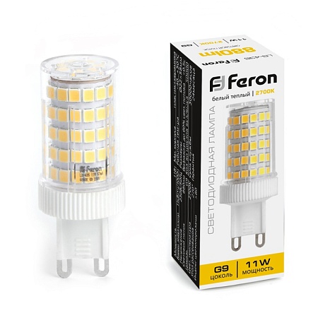 Лампа светодиодная Feron LB-435 G9 11W 175-265V 2700K - фото