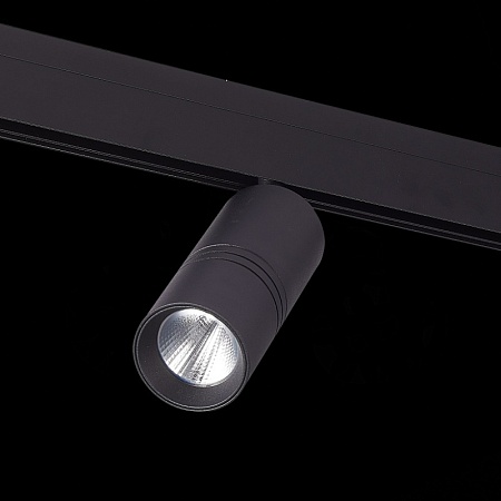 Магнитный трековый светильник Черный LED 1*18W 3000K 1 530Lm Ra>90 36° IP20 L-xW60xH148 ST365.436.18 - фото