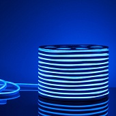 Светодиодный гибкий неон 220 В 9.6 Вт/м 120Led/м 2835 IP67, односторонний, синий, 50 м Гибкий неон 220V 9,6W 120Led 2835 IP67 односторонний синий, 50 м Elektrostandard