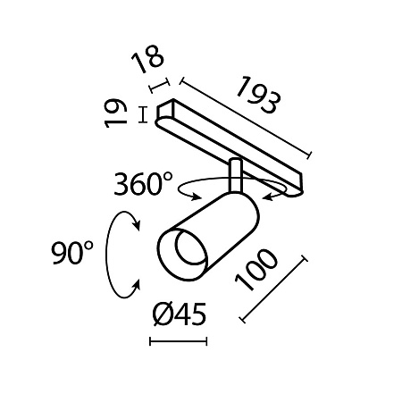 Трековый светильник Technical FOCUS LED TR032-4-5W3K-M-DS-BBS - фото