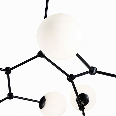 Люстра подвесная ST-Luce Черный/Белый E14 8*40W SL1506.403.08 - фото