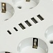 Удлинитель 6-местный c/з 3x1 мм2, 3 м, 250В, 10А, 4USB+2Type-C 2,4А, серия Home plus, белый STEKKER HM09-66-02 - фото