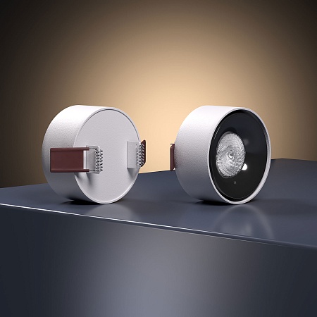 Светильник встраиваемый светодиодный Glam белый/черный 25095/LED Elektrostandard - фото