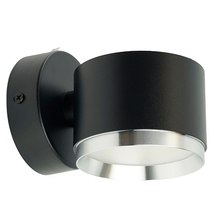 Светильник  настенный Feron HL4598  Barrel DUET 12W, 230V,GX53, черный + хром IP20 - фото