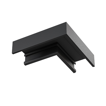 Коннектор угловой, накладной Basity, черный - фото