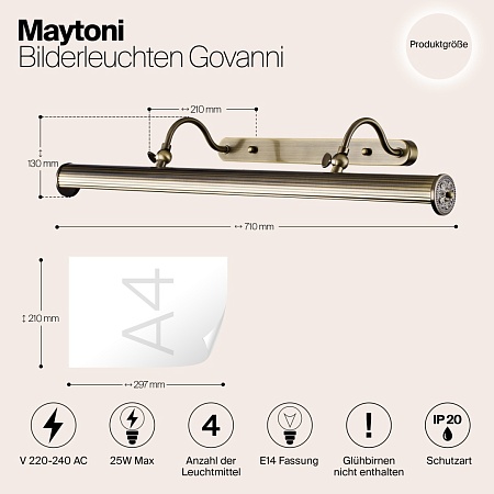 Подсветка Maytoni Govanni PIC119-44-R - фото