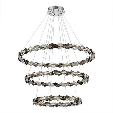 Люстра подвесная ST-Luce Хром/Прозрачно-Дымчатый LED 1*75W 3000K SL6009.103.03 - фото