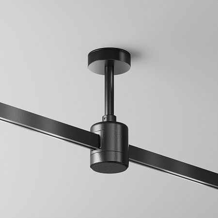 Крепление потолочное Short 78мм с прямым коннектором питания Flarity черный - фото