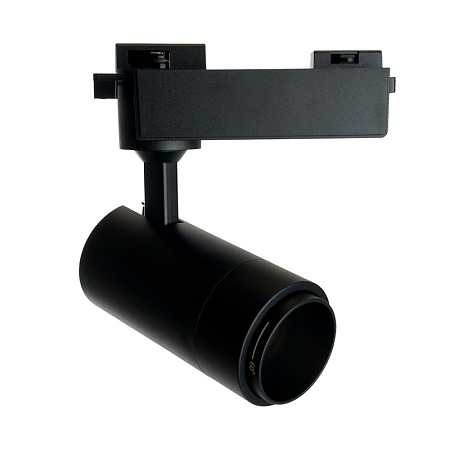 Светодиодный светильник Feron AL137 трековый однофазный на шинопровод 12W 4000K черный, изменяемый угол освещения 15-60град - фото