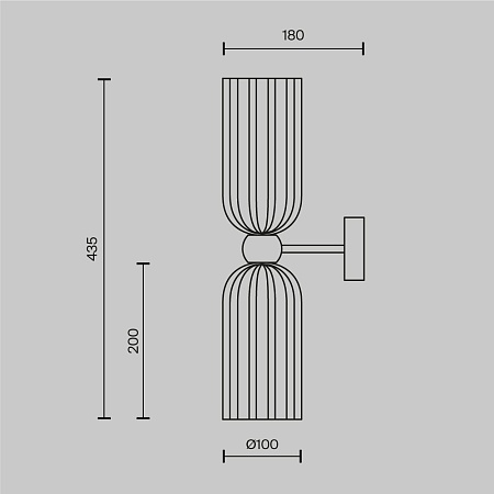 Настенный светильник (бра) Maytoni Antic MOD302WL-02CG - фото