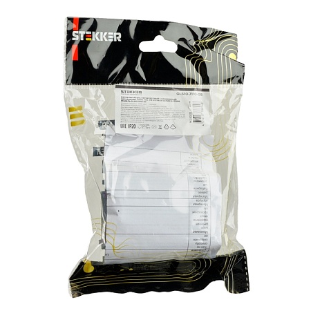 Переключатель перекрестный 1-клавишный (механизм), STEKKER GLS10-7110-05, 250V, 10А, серия Катрин, черный - фото