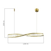 Светильник подвесной ST-Luce Латунь/Прозрачный LED 1*25W 4000K SL6205.323.01