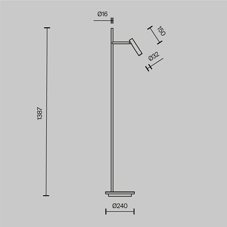 Напольный светильник (торшер) Maytoni Estudo Z010FL-L8B3K - фото