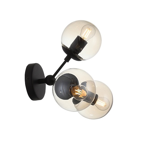 Бра ST-Luce Черный/Янтарный E27 3*40W SL549.411.03 - фото