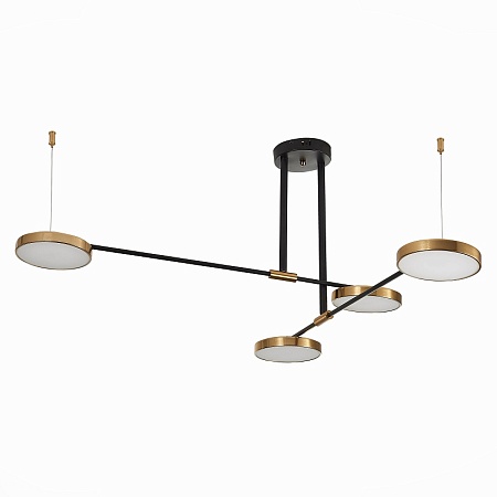 Светильник подвесной ST-Luce Черный/Латунь, Белый LED 4*8,5W 3000K SL1605.403.04 - фото