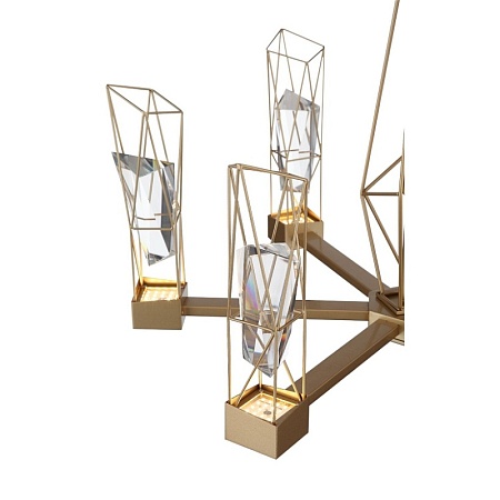 Люстра подвесная ST-Luce Матовое золото/Матовое золото, Прозрачный LED 6*8W 4000K SL815.203.06 - фото