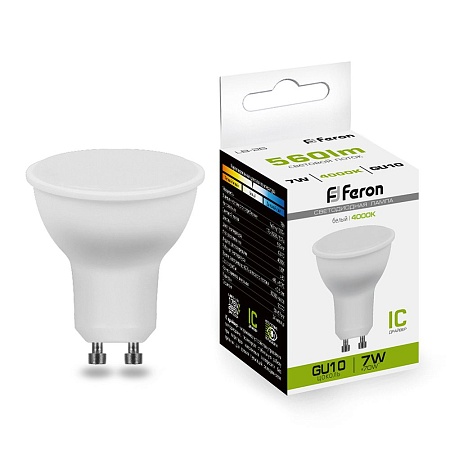 Лампа светодиодная Feron LB-26 GU10 7W 175-265V 4000K - фото