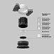 Встраиваемый светильник Technical Round DL058-7W4K-TRS-B - фото