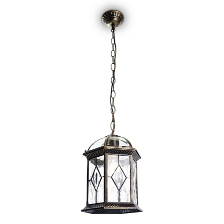 Светильник садово-парковый Feron PL134 шестигранный на цепочке 60W E27 230V, черное золото - фото