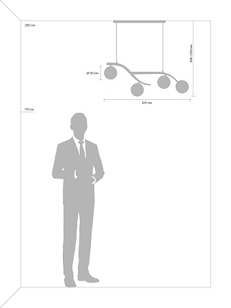 Подвесной светильник Freya Rosella FR8014PL-04BS - фото