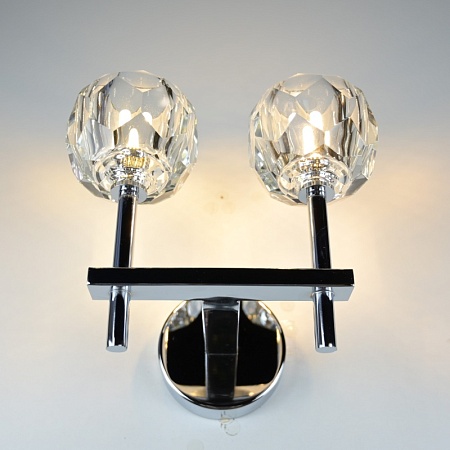 Бра Boule De Cristal Double Sconce Chrome Imperiumloft 156049-22 - фото