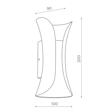 Светильник уличный настенный ST-Luce Черный/Черный LED 2*5W 4000K SL1584.411.02 - фото