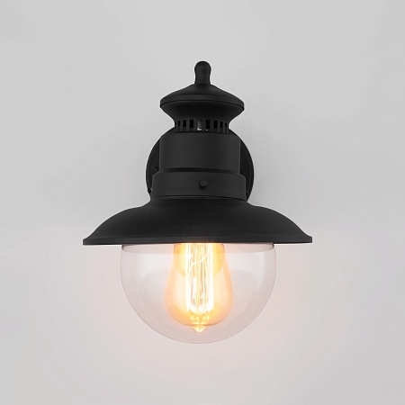 Уличный настенный светильник Talli D IP44 GL 3002D черный Elektrostandard - фото