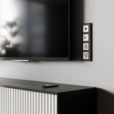 Розетка двойная Ethernet RJ-45 (белый матовый) W1181161 - фото