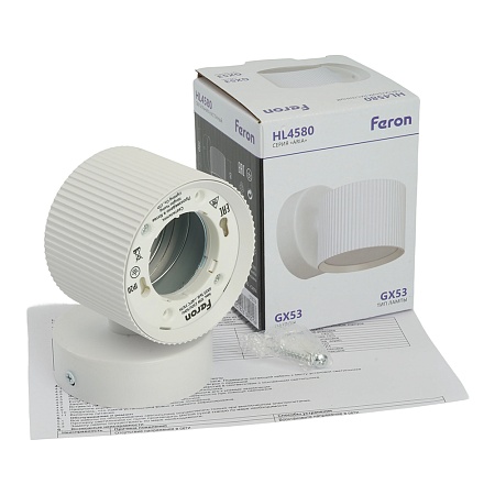 Светильник  настенный Feron HL4580 ARIA 12W, 230V,GX53, белый IP20 - фото