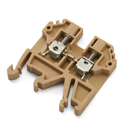 Зажим наборный изолированный (винтовой) ЗНИ - 2,5 (JXB2.5), бежевый STEKKER - фото