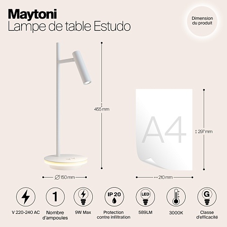 Настольный светильник Maytoni Estudo Z010TL-L8W3K - фото