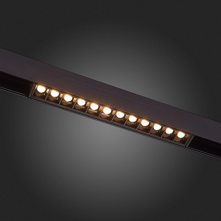 Магнитный трековый светильник Черный LED 1*12W 3000K 1 009Lm Ra>90 36° IP20 L222xW22xH4 ST361.436.12 - фото