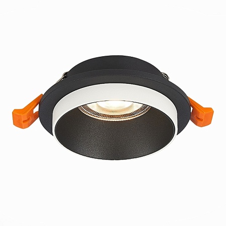 Св-к встр. Черный GU10 1*50W D92xH38 220V Без ламп ST206.408.01 - фото