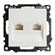 Розетка компьютерная 2-местная RJ-45 (механизм) STEKKER GLS00-7109-01 , серия Катрин, белый - фото
