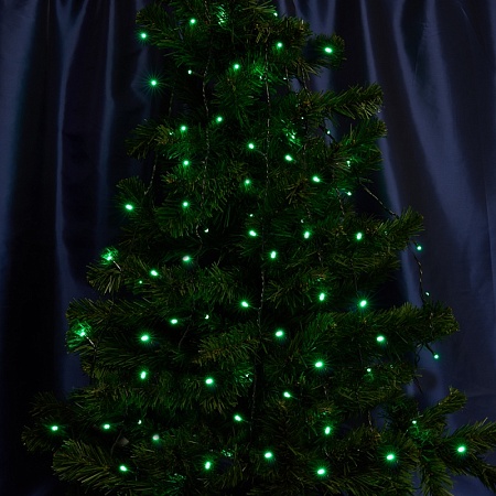 Светодиодная гирлянда Feron CL04 линейная 6м +3м 230V зеленый, с питанием от сети, контроллером, зеленый шнур - фото