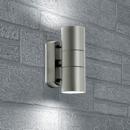 Светильник садово-парковый Feron DH0704,на стену, 2*GU10 230V, серый - фото