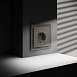 Розетка встраиваемая VOLTUM S70 с заземлением и защитными шторками, 16А, с USB, A+С, (шелк)