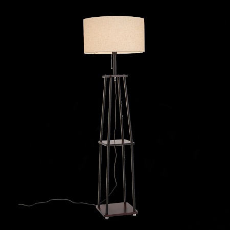 Торшер ST-Luce Черный, Коричневый/Бежевый E27 1*40W (из 2-х коробок) SLE302.405.01 - фото