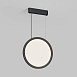 DK6604-BK Подвесной вертикальный светильник Veil со светодиодом H1500 d400 220V 36W 3000-6000K IP20 черный алюминий - фото