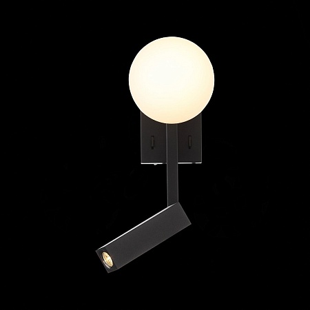 Светильник настенный ST-Luce Черный/Белый LED 2*1+4W 3200K SL1581.401.02 - фото