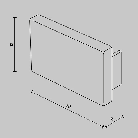 Заглушка для встраиваемого шинопровода, 2 шт. Basity, черный - фото
