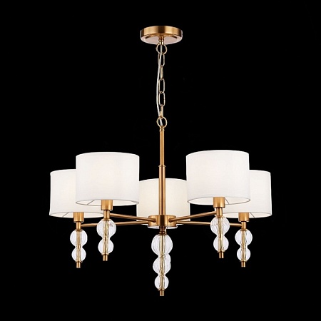 Светильник подвесной Латунь, Прозрачный/Белый E14 5*40W SLE105713-05 - фото