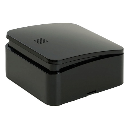 Выключатель открытой установки 1-клавишный с индикатором, STEKKER, 250В, 10А, IP20, серия София, черный, MSW10-11-20-02 - фото