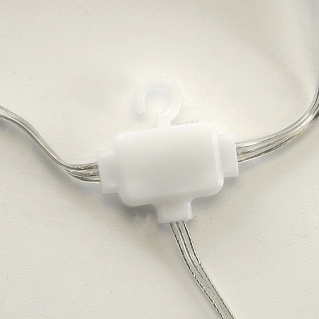 Светодиодная гирлянда Feron CL28 занавес Водопад  3*3м  + 3м 230V синий с контроллером, c питанием от сети, белый шнур - фото