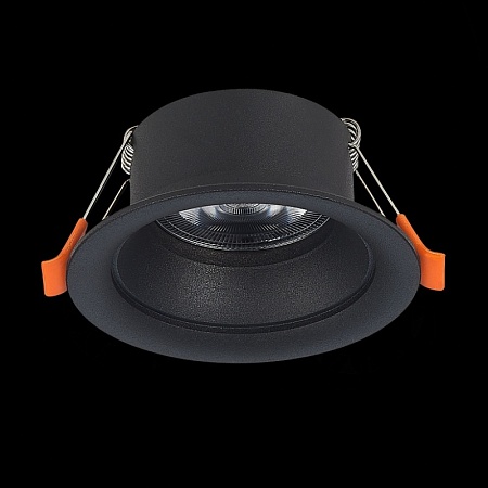 Св-к встр. Черный GU10 1*50W D89xH40 220V Без ламп ST200.408.01 - фото