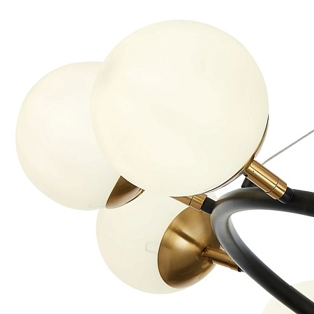 Светильник подвесной Черный, Латунь/Белый E27 10*60W SLE220403-10 - фото